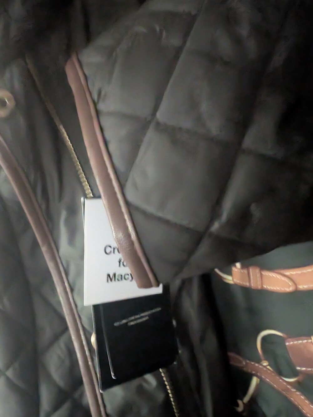 NWT Lauren Ralph Lauren Quilted Riding Coat Black M Equestrian Jacket - Picture 5 of 10